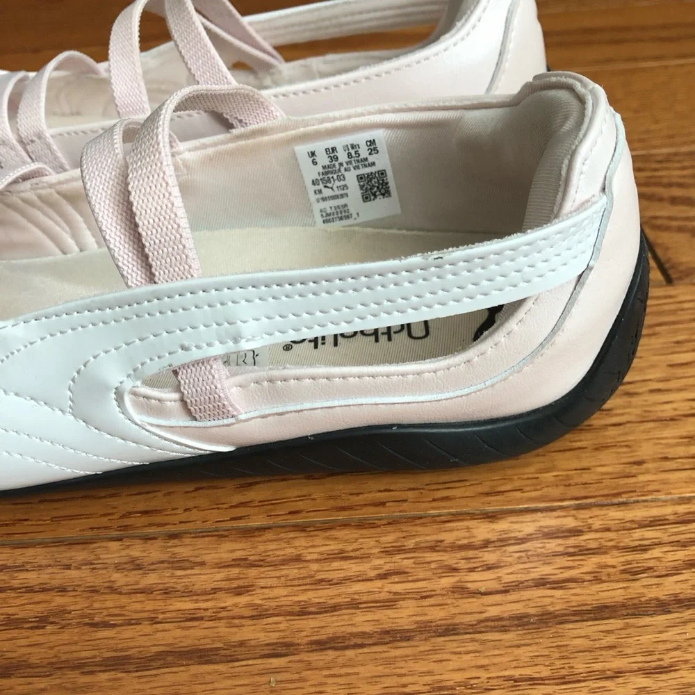 Puma Speedcat Metallic Pink White Ballet-Style Slip-On Sneakers Women’s Size 8.5